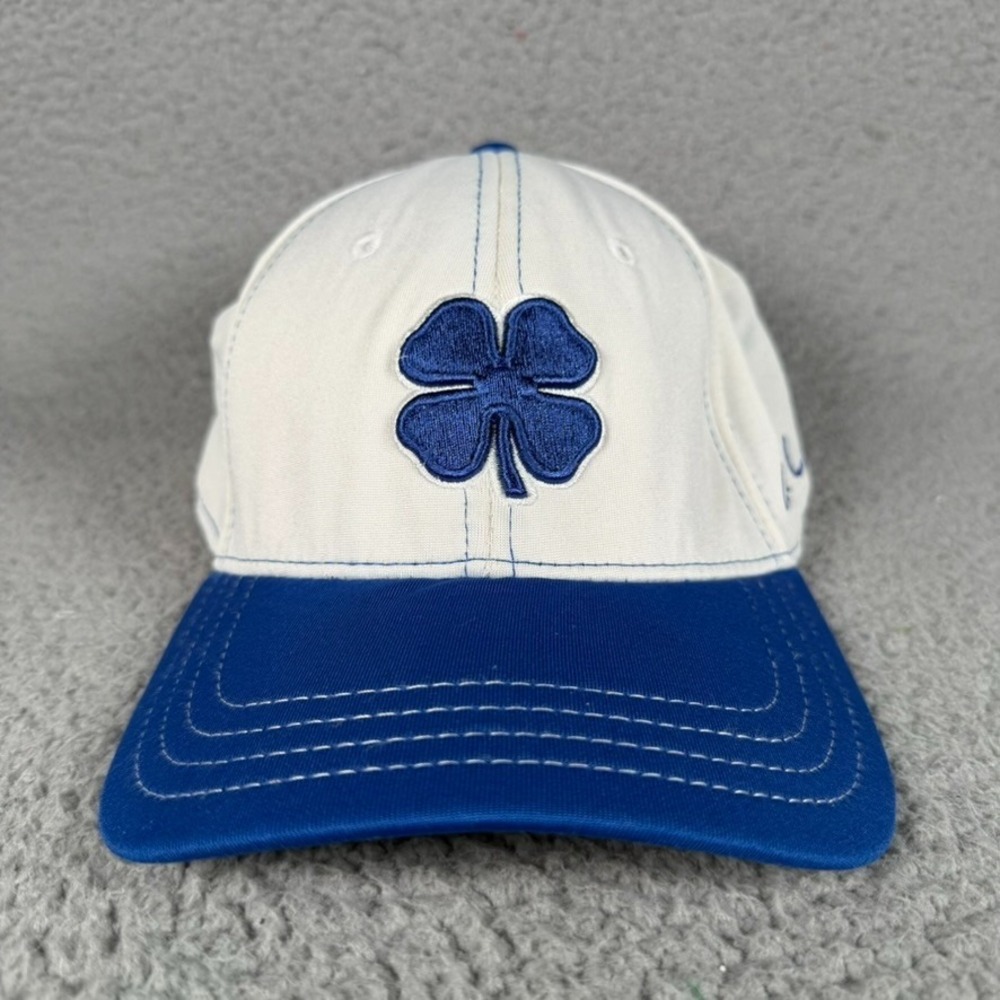 Black Clover Golf Cap Unisex S/M Embroidered Logo Dad Hat Live Lucky Four Leaf